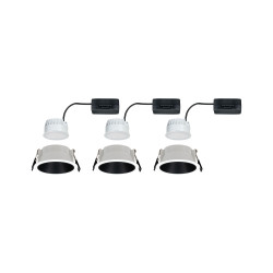 Recessed luminaire black reflector LED 3x6.5W 3-step dimmable COLE