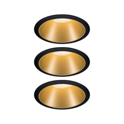 Iebūvējama lampa matēts zeltains reflektors LED 3x6.5W 3-step dim COLE