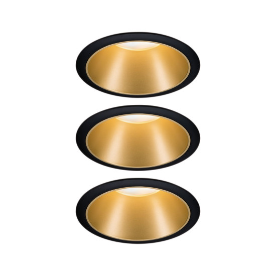 Iebūvējama lampa matēts zeltains reflektors LED 3x6.5W 3-step dim COLE