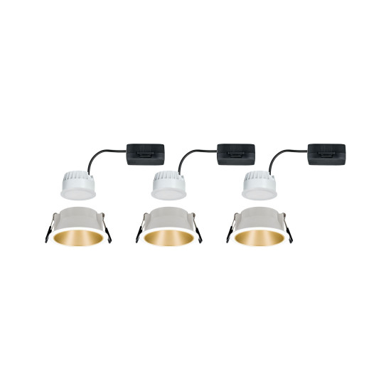 Iebūvējama lampa matēts zeltains reflektors LED 3x6.5W 3-step dim COLE