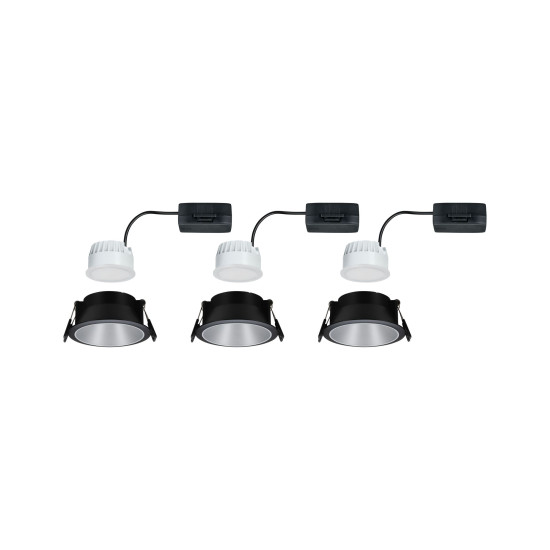 Iebūvējama lampa matēts sudrabots reflektors LED 3x6.5W 3-step dim COLE