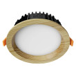 Recessed LED light RONDO WOODLINE 148 6W IP20 3000K 595lm Pine