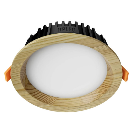Recessed LED light RONDO WOODLINE 148 6W IP20 3000K 595lm Pine