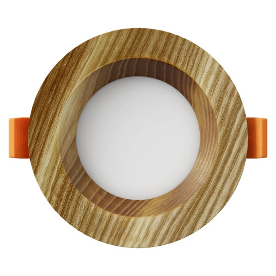 Recessed LED light RONDO WOODLINE 90 3W IP20 3000K 176lm Ash