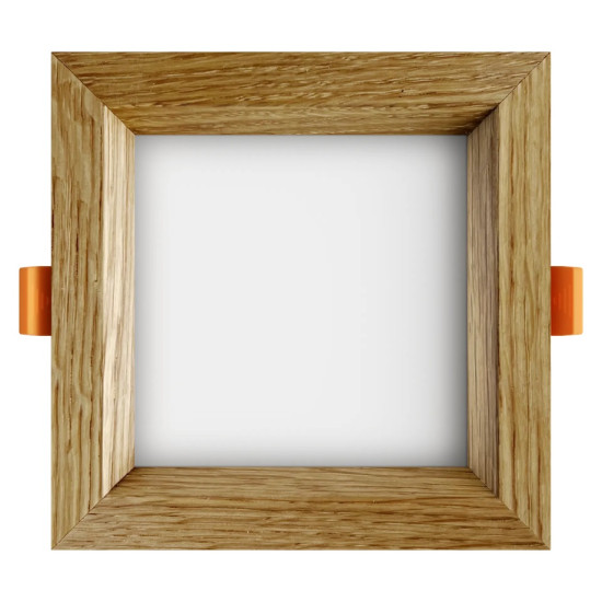 Süvistatav LED valgusti SQUARE WOODLINE 120x120 6W IP20 4000K 558lm Tamm