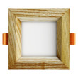Recessed LED light SQUARE WOODLINE 90x90 3W IP20 3000K 187lm Ash