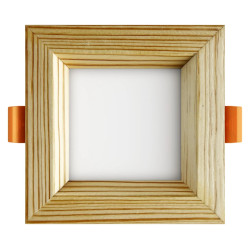 Recessed LED light SQUARE WOODLINE 90x90 3W IP20 4000K 206lm Pine