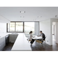 Recessed downlight SQUARE 24W IP40 3000K 2300lm standard silver