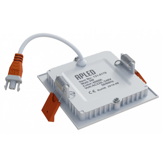 Upotettava alasvalo SQUARE 3W IP40 3000K 280lm standardivalkoinen