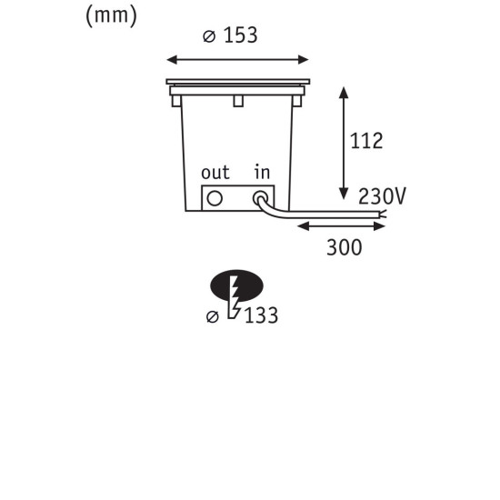 LED Recessed floor luminaire Durea IP67 round 153mm