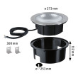 LED Recessed floor luminaire Durea IP67 round 273mm