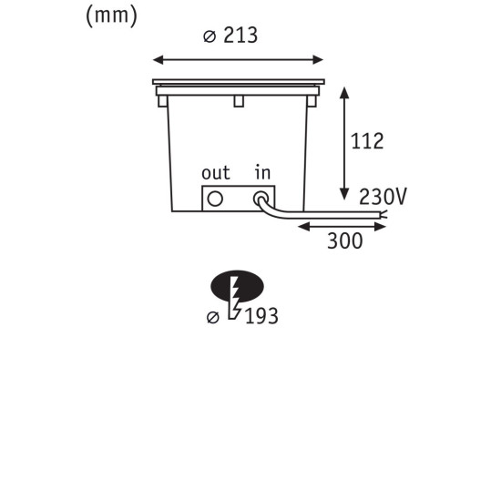 LED Recessed floor luminaire Durea IP67 round 213mm
