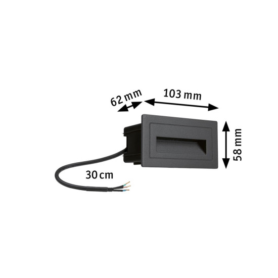 LED Exterior wall luminaire Long IP44