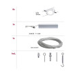 Wire system set LED 6x4W ROUNDMAC