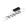 LED Cable system 5x280lm Black matt/Chrome ROUND MAC