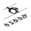 LED Cable system 5x280lm Black matt/Chrome ROUND MAC