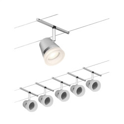Cable system 5x10W GU5,3 matt chrome CONE BASIC
