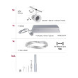 Cable system 5x10W GU5,3 matt chrome CONE BASIC