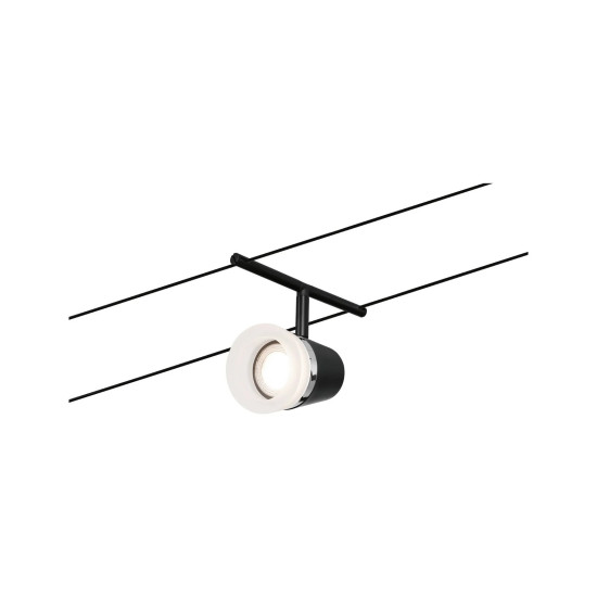 Cable system 5x10W GU5,3 black CONE BASIC