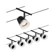 Cable system 5x10W GU5,3 black CONE BASIC