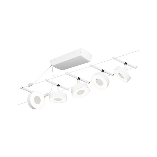 LED Cable system White matt/Chrome CIRCLE BASIC