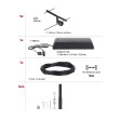 Wire system GU5,3 5x10W Matt black/Chrome SALT