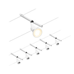 Wire system GU5,3 5x10W Matt white/Chrome SALT