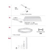 Wire system GU5,3 5x10W Matt white/Chrome SALT