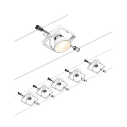 Wire system set 5x10W white  matt MAC II