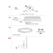 Wire system set 5x10W white  matt MAC II