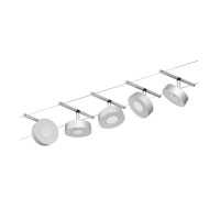 LED Cable system 5x400lm matt/Chrome CIRCLE BASIC