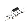 Wire system GU5,3 5x10W Matt black/Chrome SALT