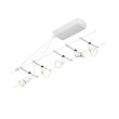 Wire system GU5,3 5x10W Matt white/Chrome SALT